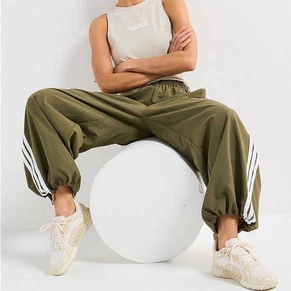 Adidas Olive Green Track Pants - Picture 2 of 6